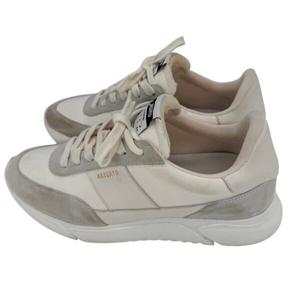 Axel Arigato Shoes Men\'s Size 8 White Suede Canvas Low Top Casual Sneakers